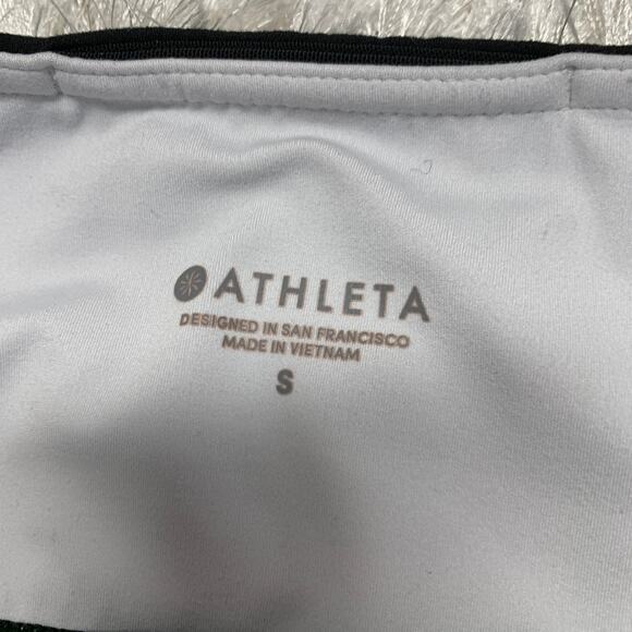 Athleta Black Taupe White Colorblock Leggings Sz Small - Picture 9 of 11